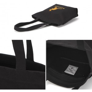 Kangol Flocking Simbol Canvas Eco Bag- Black 0041